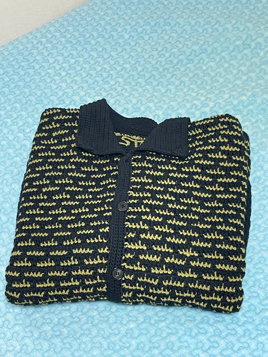 stu 핸드메이드 카라 가디건 그린 os 상품이미지5