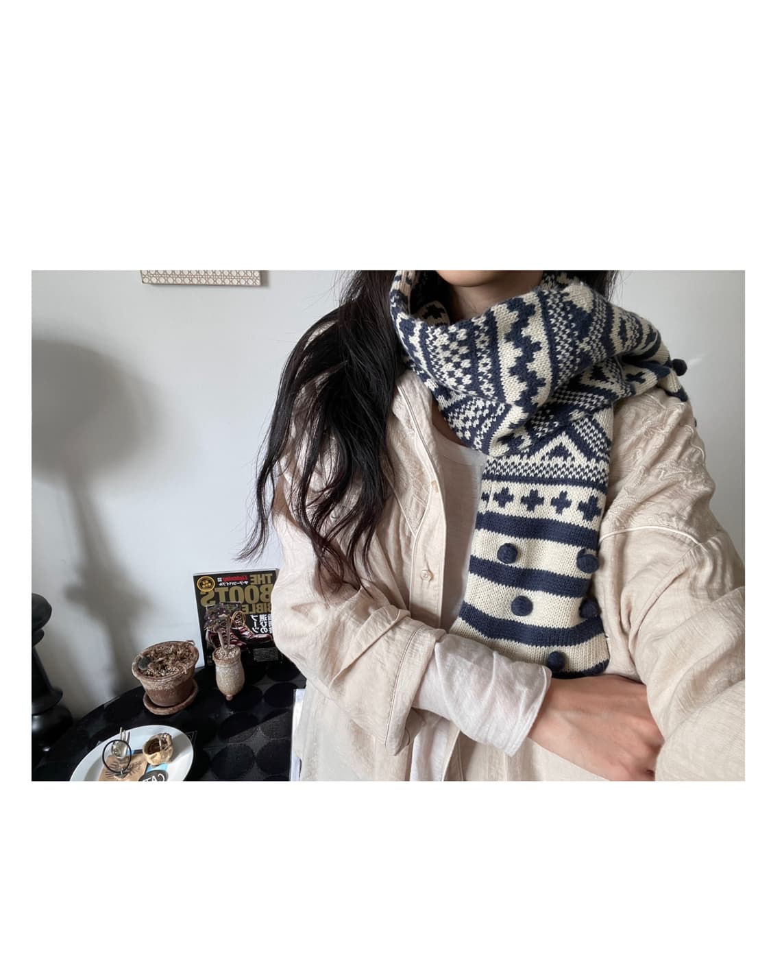 patterned muffler 상품이미지3