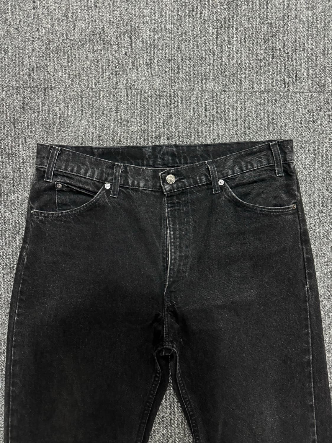 90s 리바이스 오렌지탭 505 블랙 워시드 데님 상품이미지3