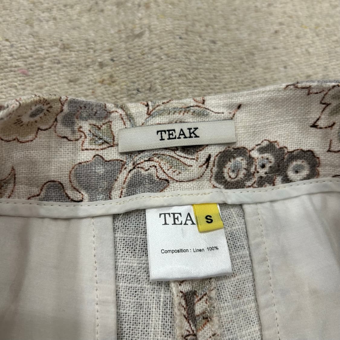 Teak 티크 패턴 린넨팬츠 상품이미지3