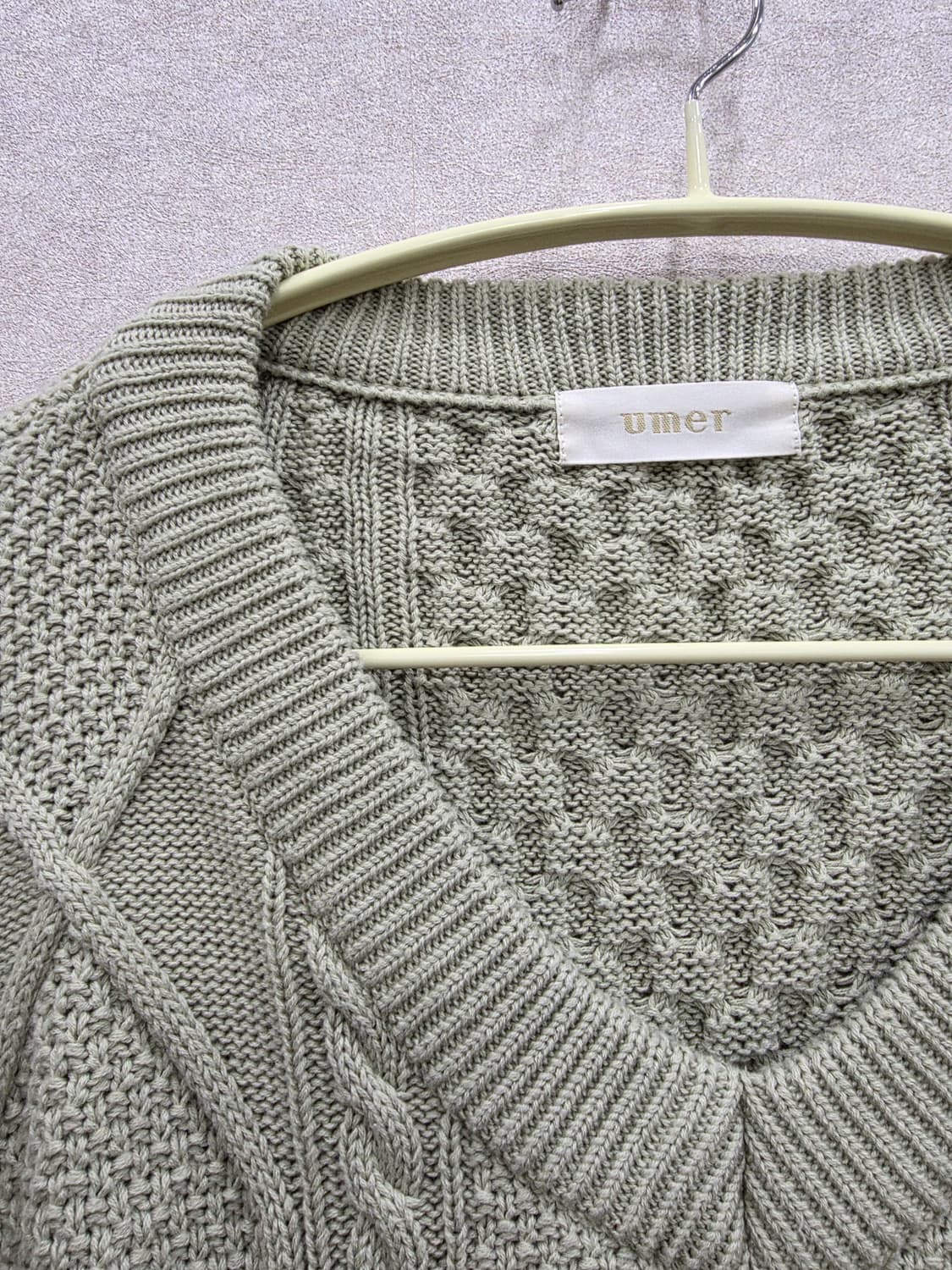 유메르 umer 루즈핏 케이블 니트 상품이미지2