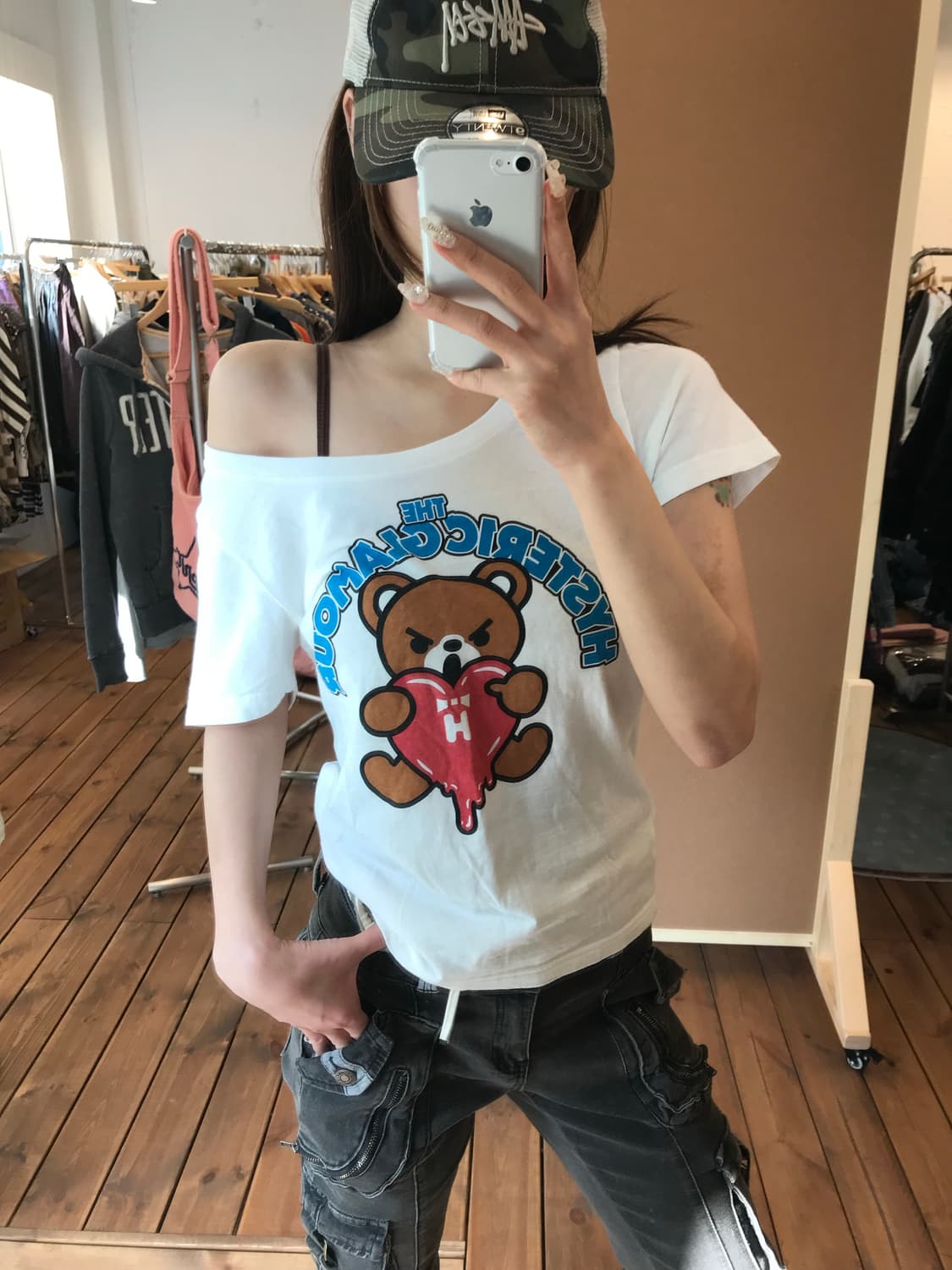 히스테릭글래머 퍽베어 반팔티 상품이미지3