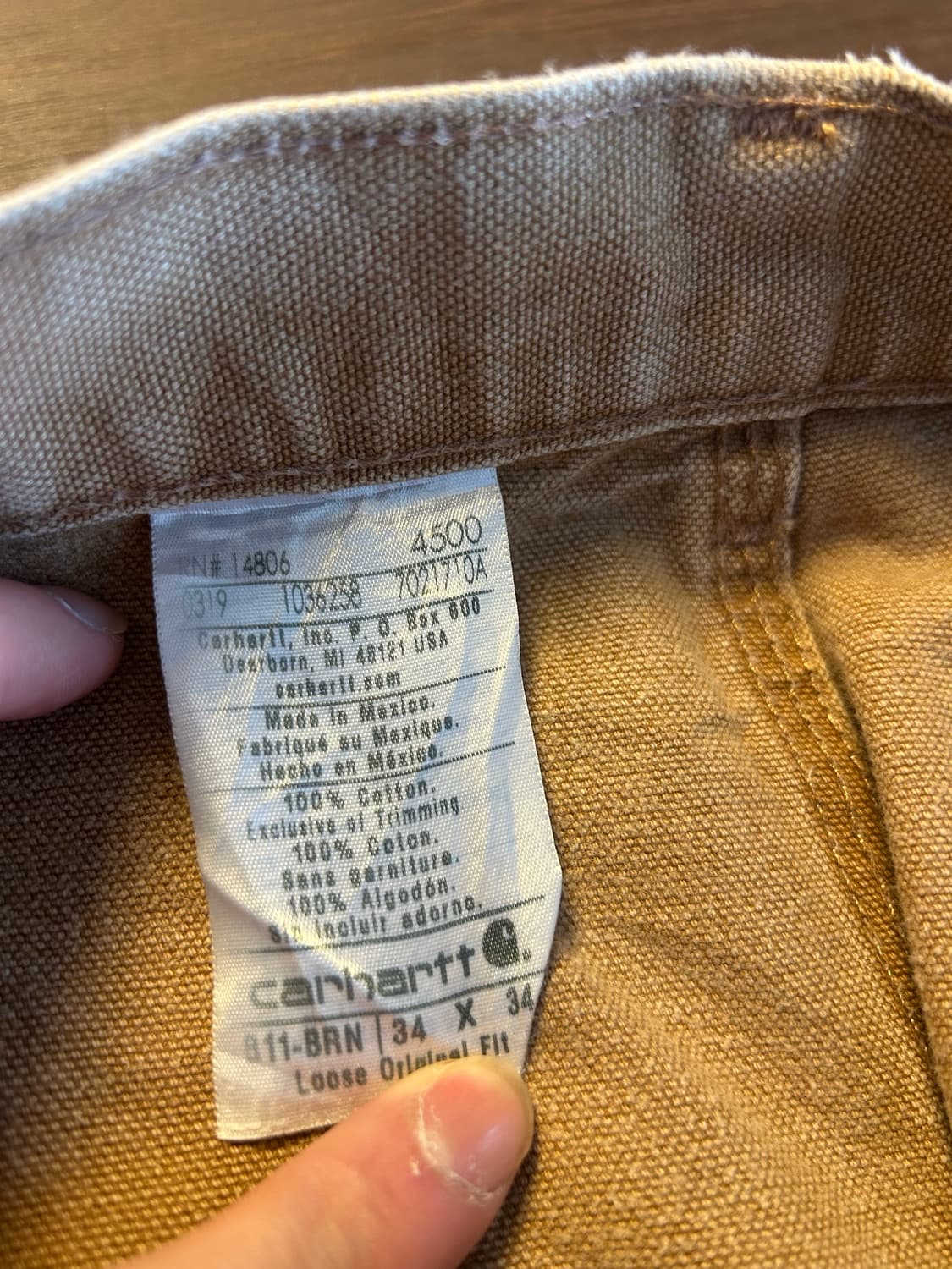 칼하트B11 싱글니 브라운 34in 상품이미지6