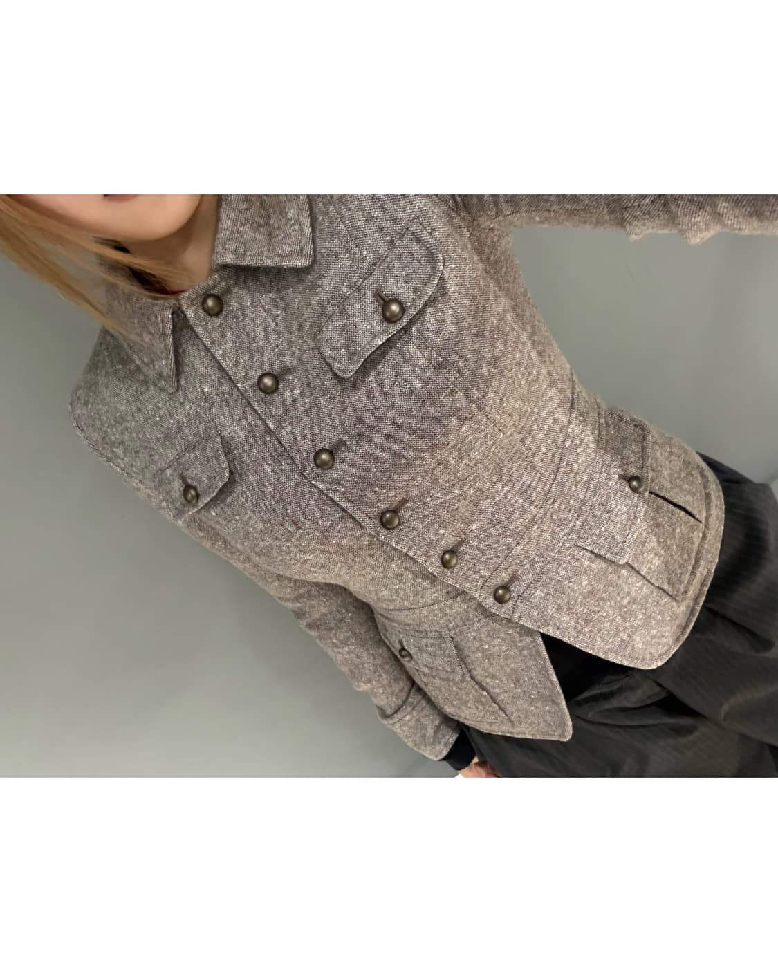 KUMIKYOKU button-up detail coat 상품이미지1