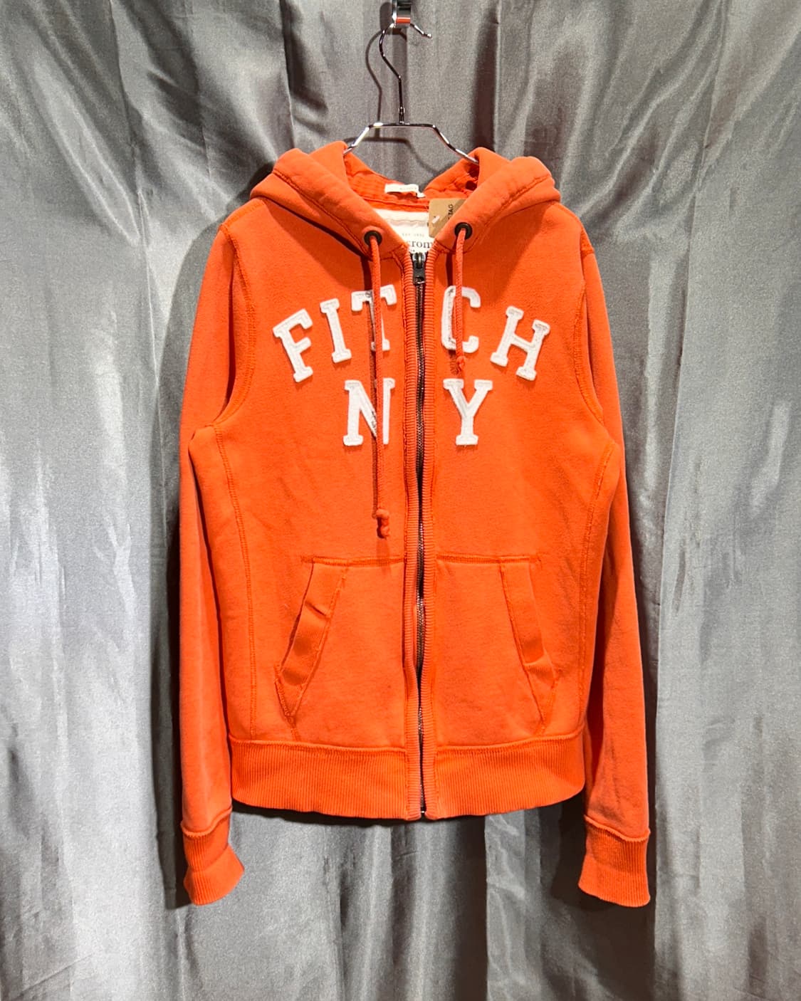 M 아베크롬비 빈티지 패치 오렌지 후드집업 상품이미지2