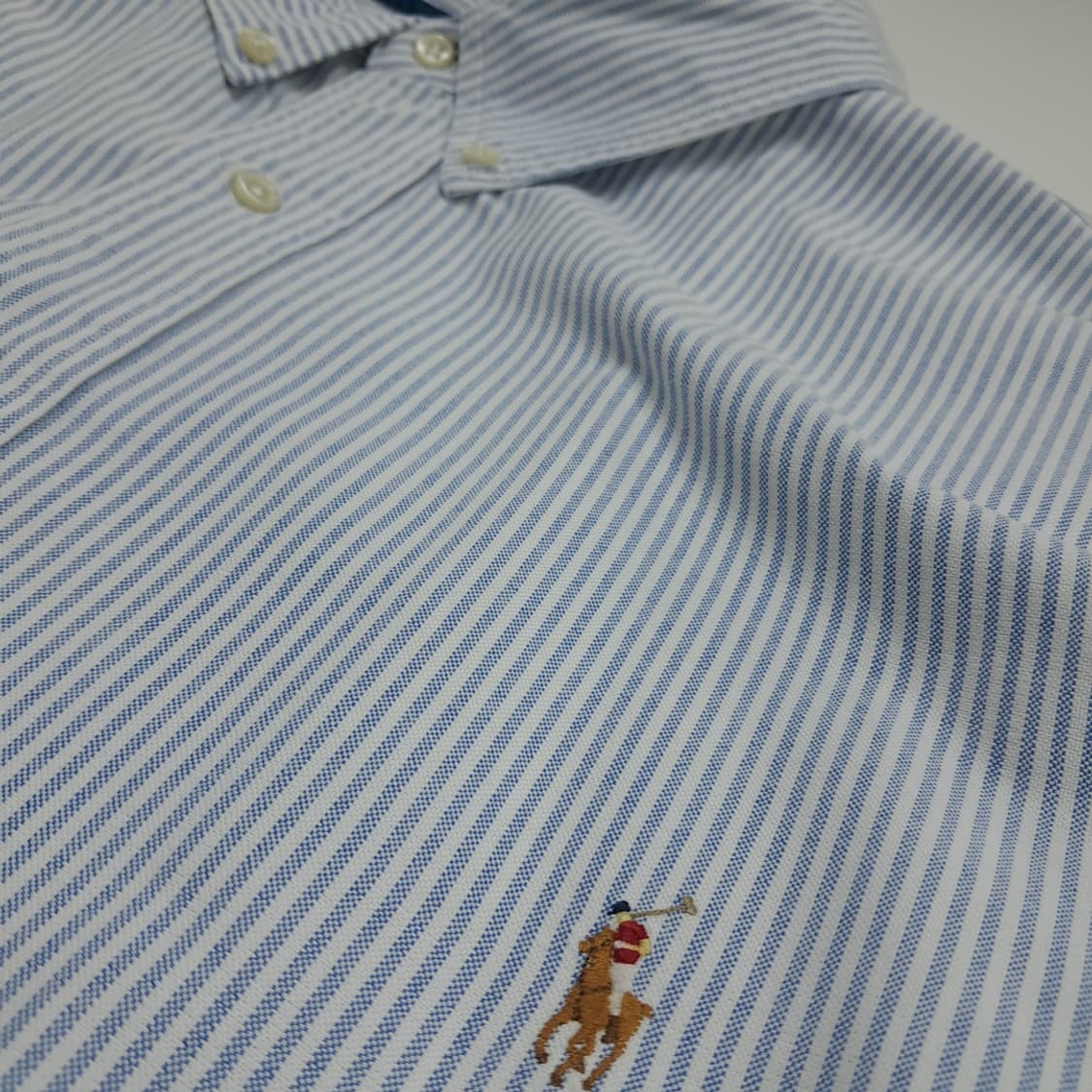 CN755 4XLT 폴로 랄프로렌 클래식블루 스트라이프 긴팔 셔츠 남방 상품이미지5