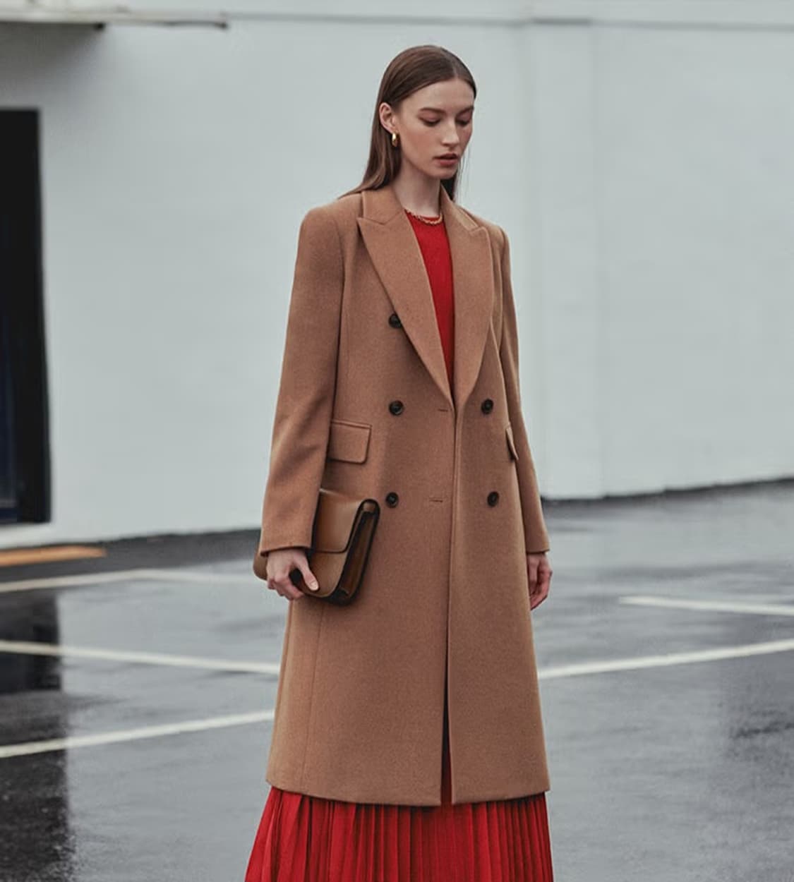 존스뉴욕 23F/W 울 캐시미어 혼방 기본핏 코트 카멜베이지(55) 상품이미지1