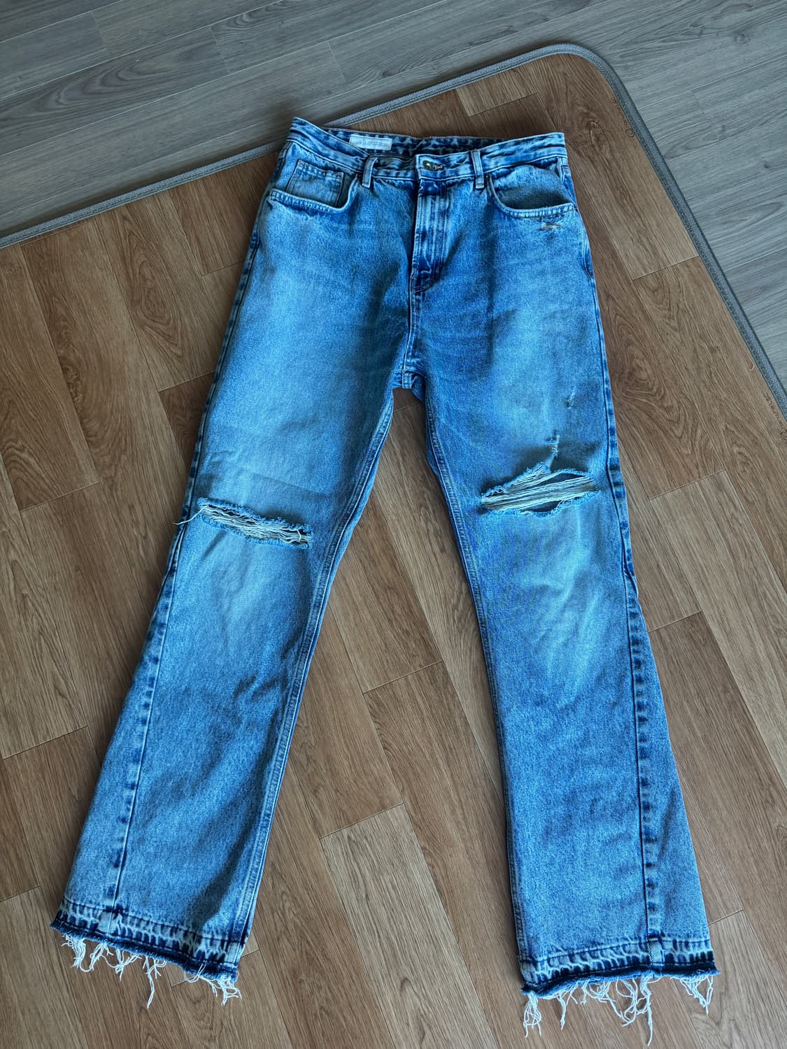 zara 자라 주우재 디스트로이 플레어 데님  청바지 32사이즈 판매 상품이미지1