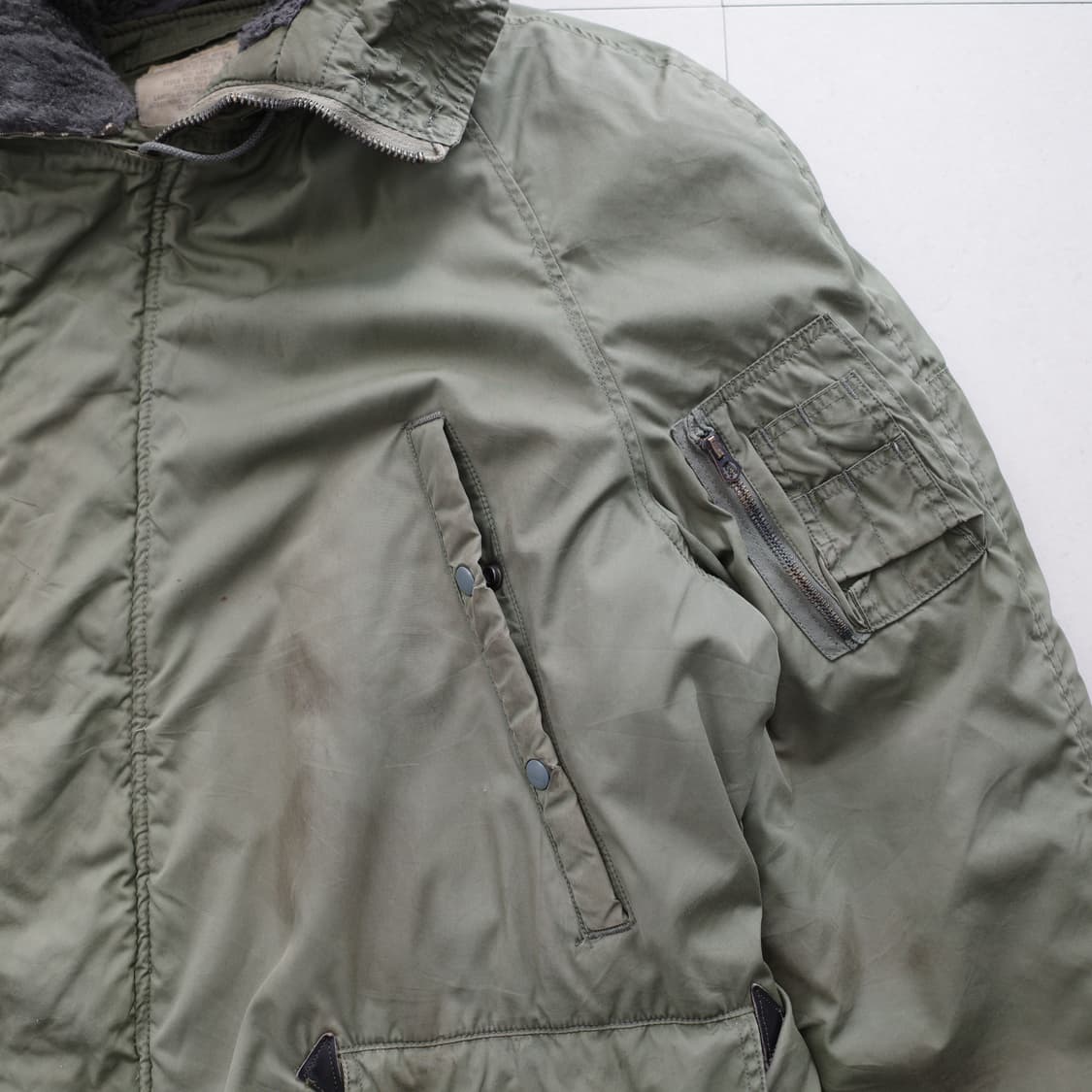 70s 랜서 N3B 파카 오리지널 USAF 올리브드랩 OD L사이즈  상품이미지5
