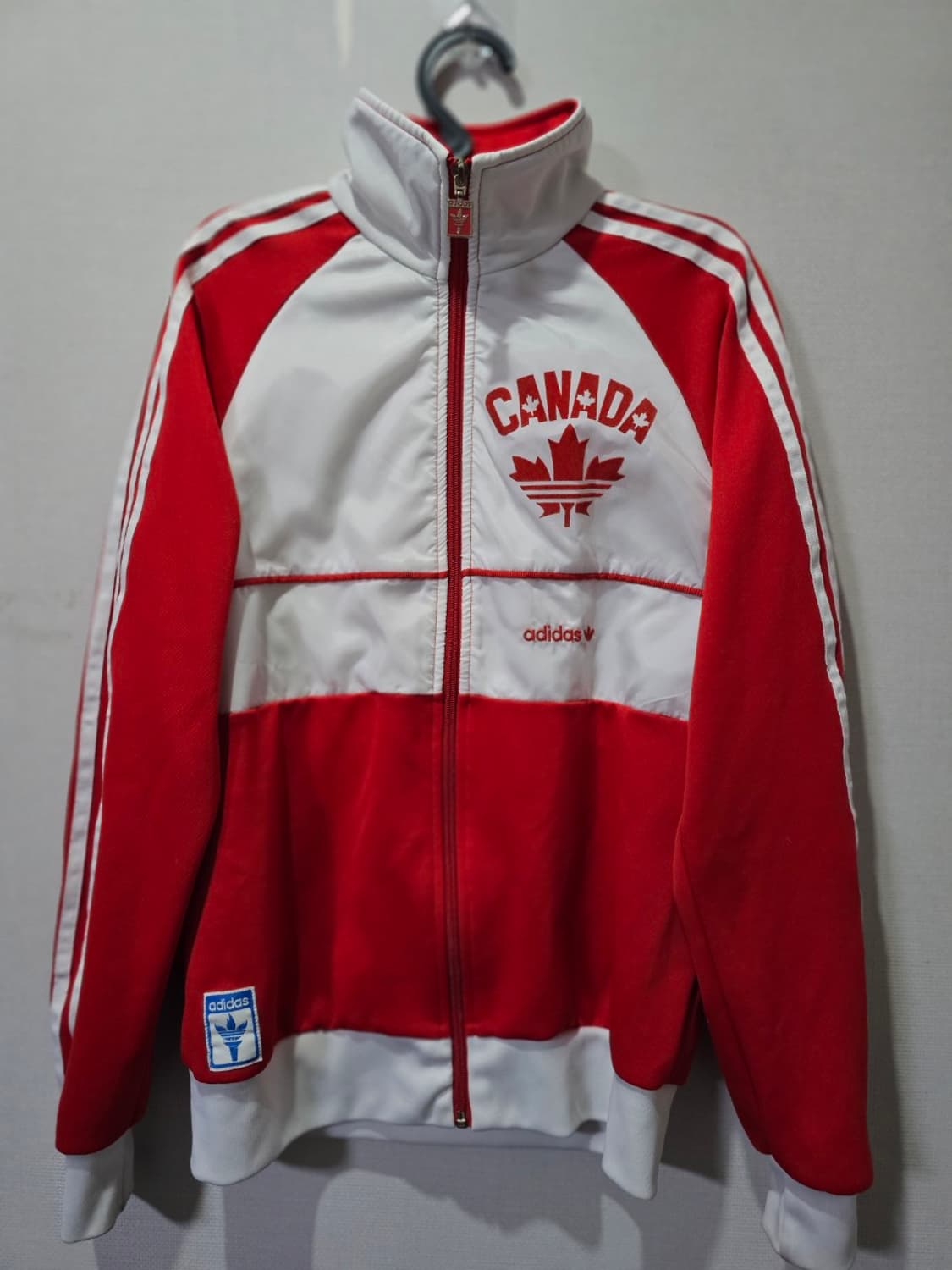 아디다스 캐나다 흰빨 트랙탑 저지 져지집업 95/M 상품이미지1