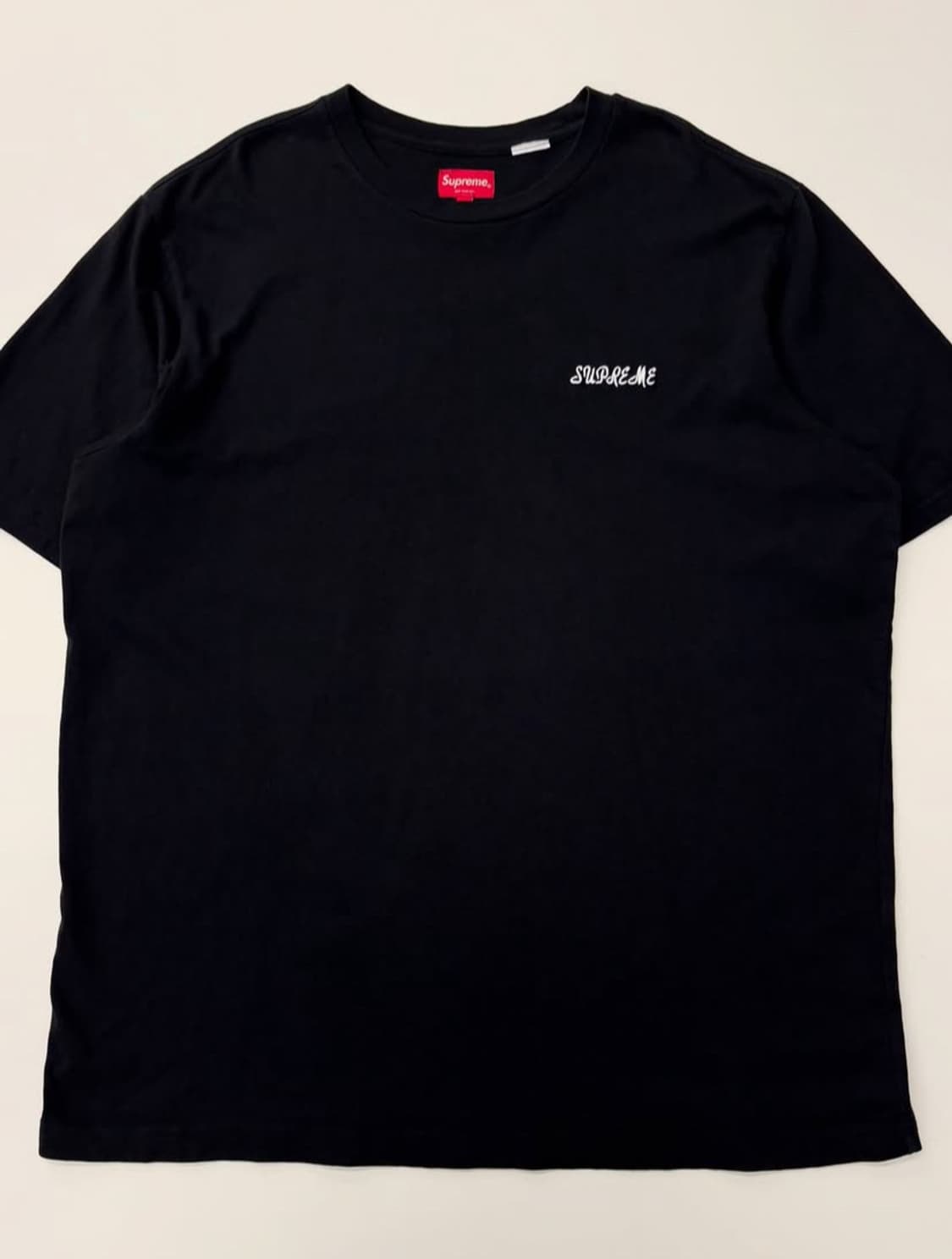 SUPREME 슈프림 로고 블랙 반팔 티  상품이미지3