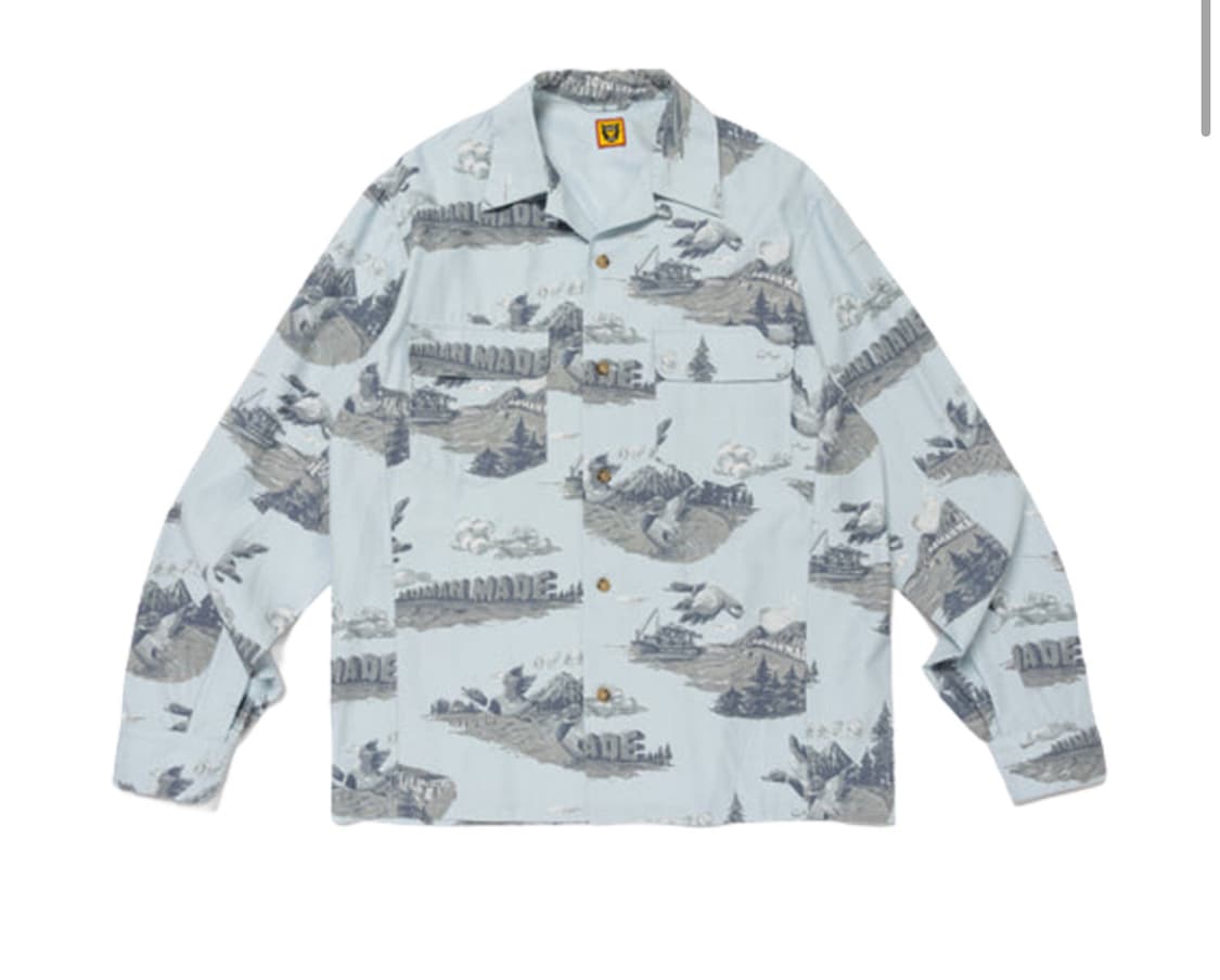 휴먼 메이드 프린티드 셔츠 블루 상품이미지1