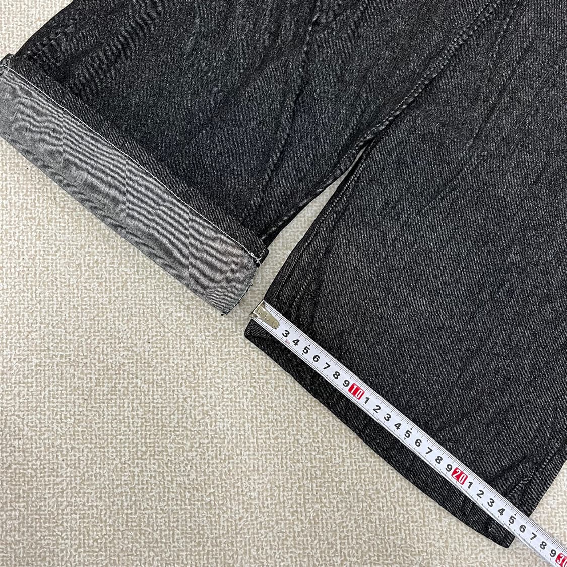 [2XL] 고급 와이드핏 흑청 데님 청바지 0116M1 상품이미지7