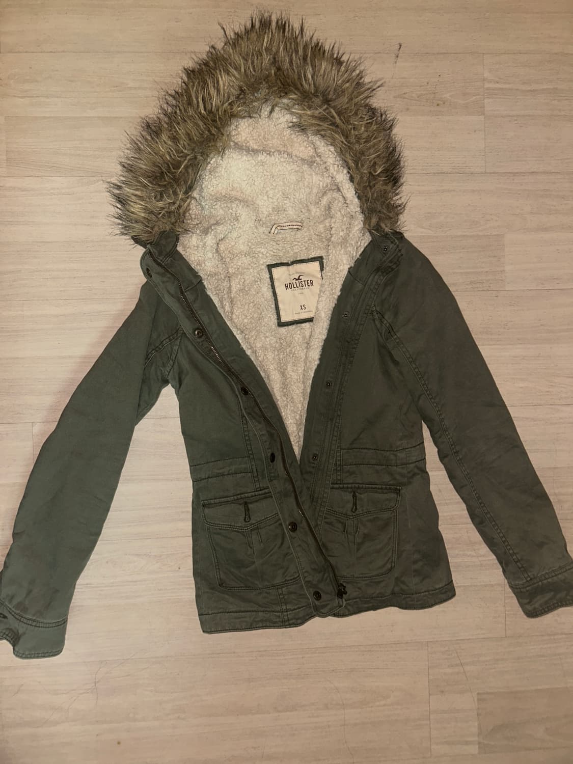 Hollister 홀리스터 카키 울프죠 자켓 xs 상품이미지2