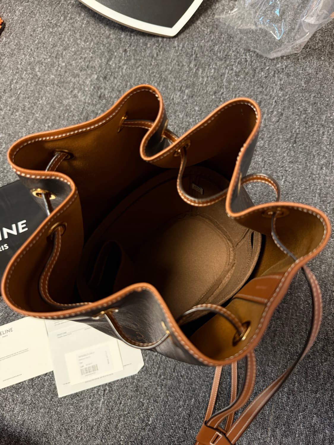 [ONE SIZE] 셀린느 미디엄 트리오페 캔버스 세일러 백 상품이미지5