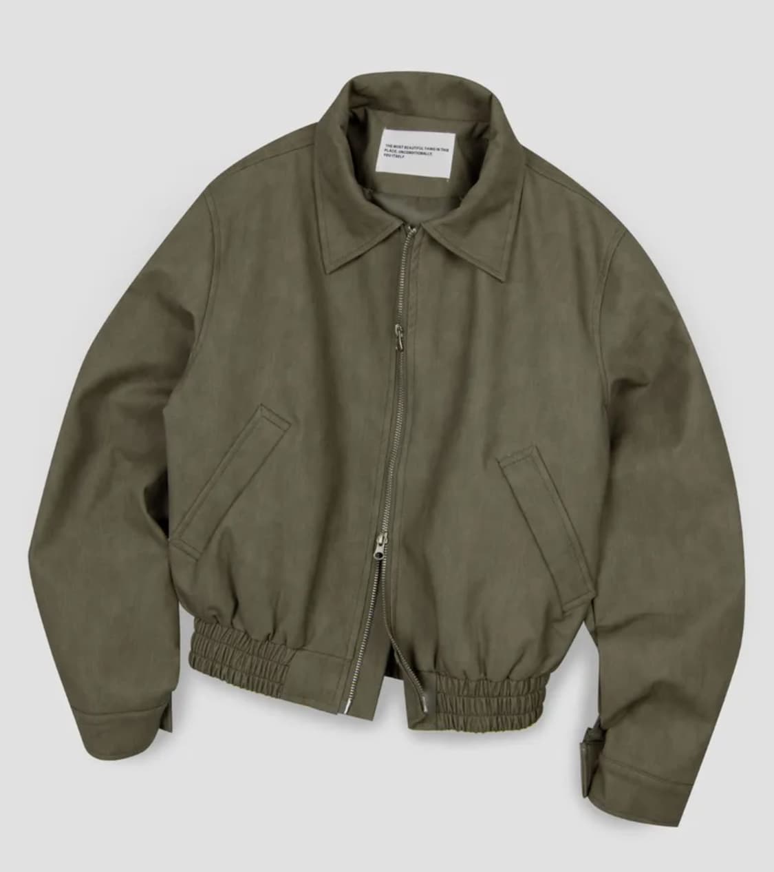 레더 점퍼 오버핏 싱글 블루종 자켓 [브라운] 상품이미지1