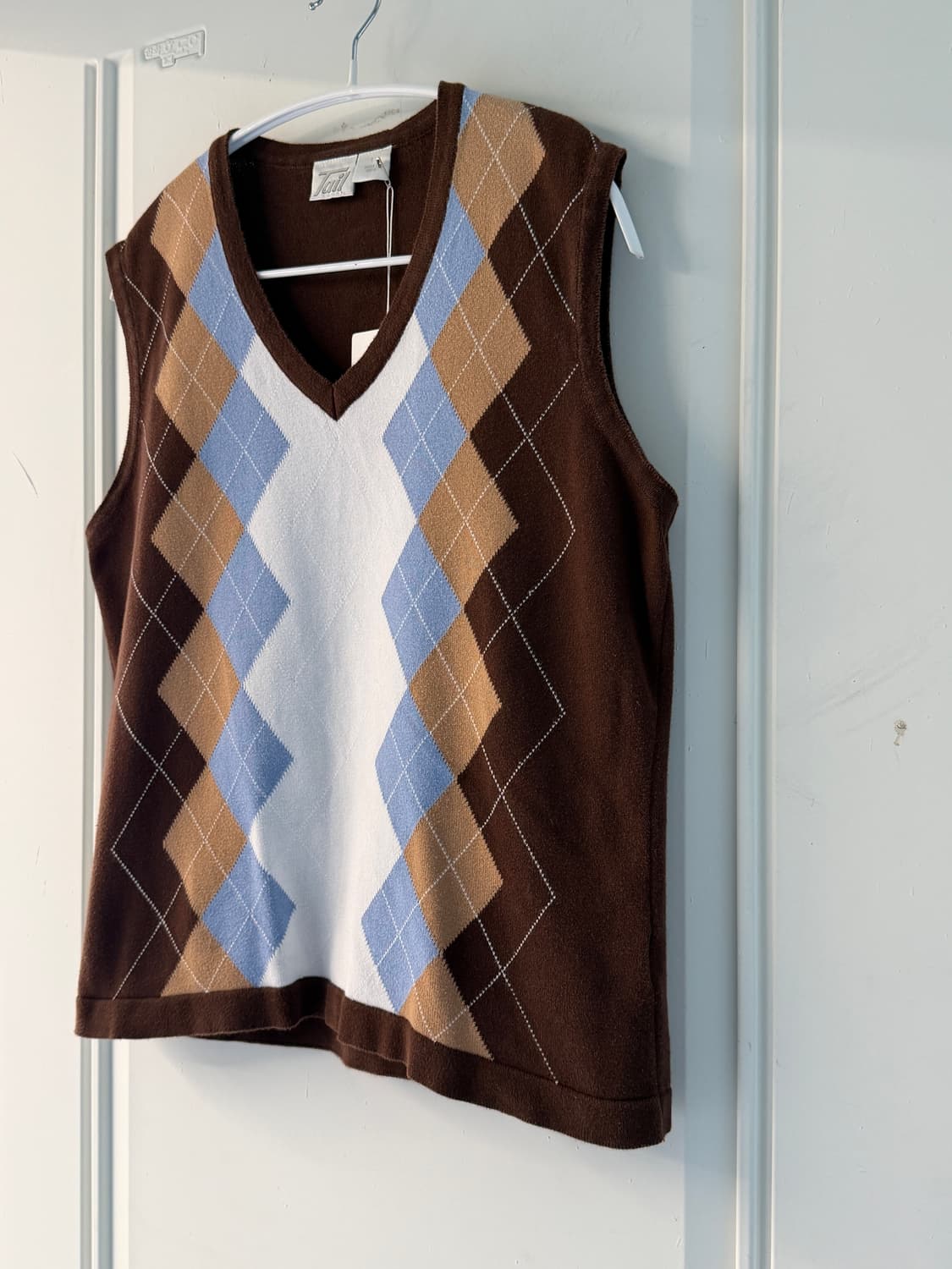 아가일패턴 빈티지 니트 베스트 상품이미지8