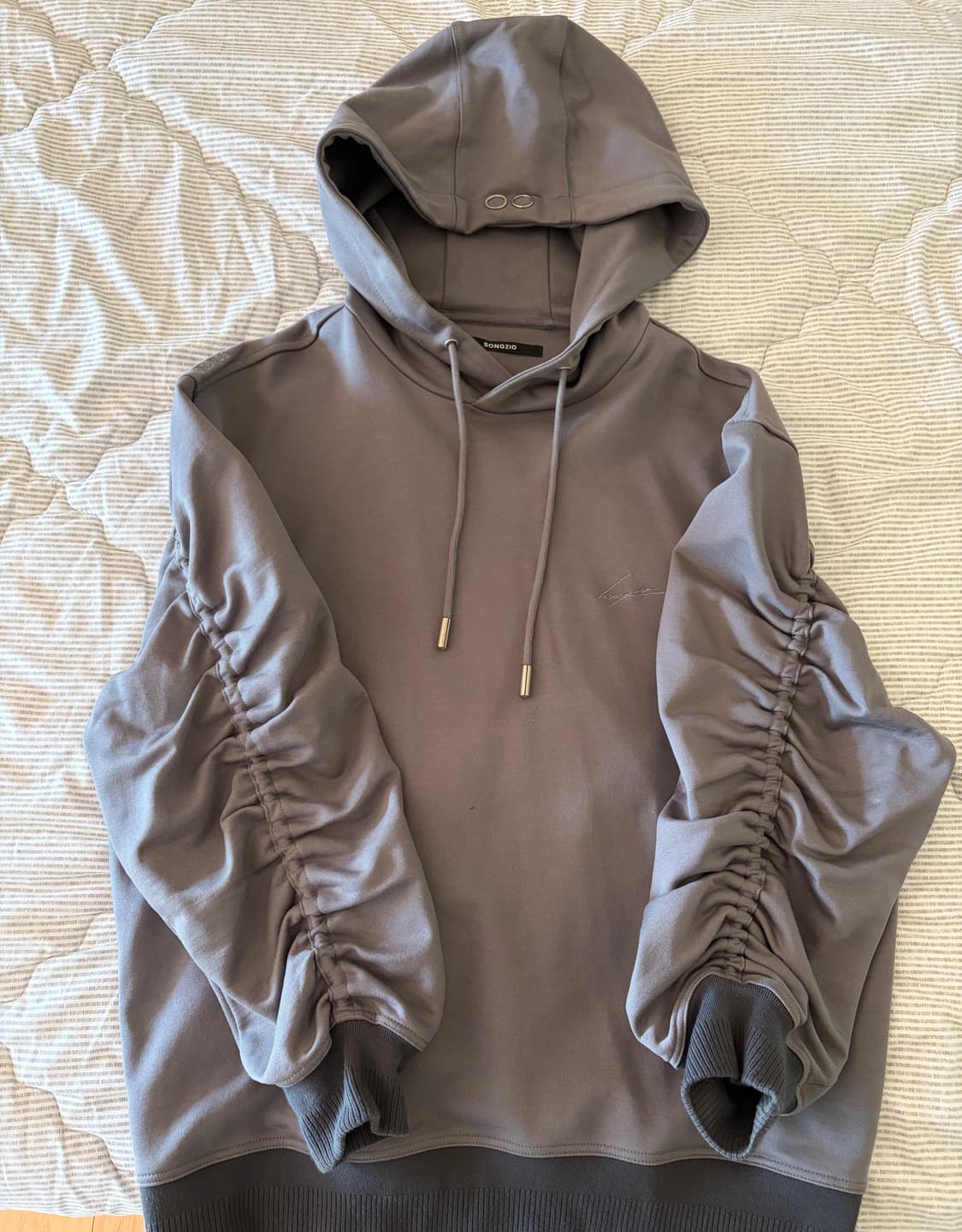 송지오옴므 셔링 후드 상품이미지1