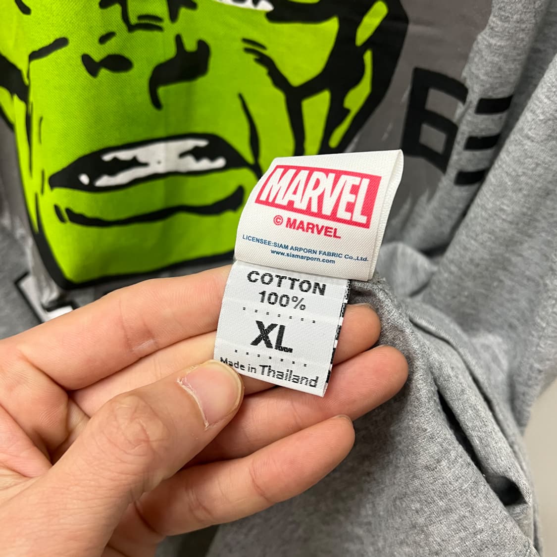 MARVEL 데드스탁 인크레더블 헐크 반팔티 XL 상품이미지4
