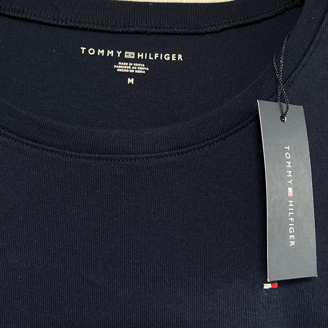 타미힐피거 여성 에센셜 크루넥 반팔 티셔츠 네이비 M 상품이미지3