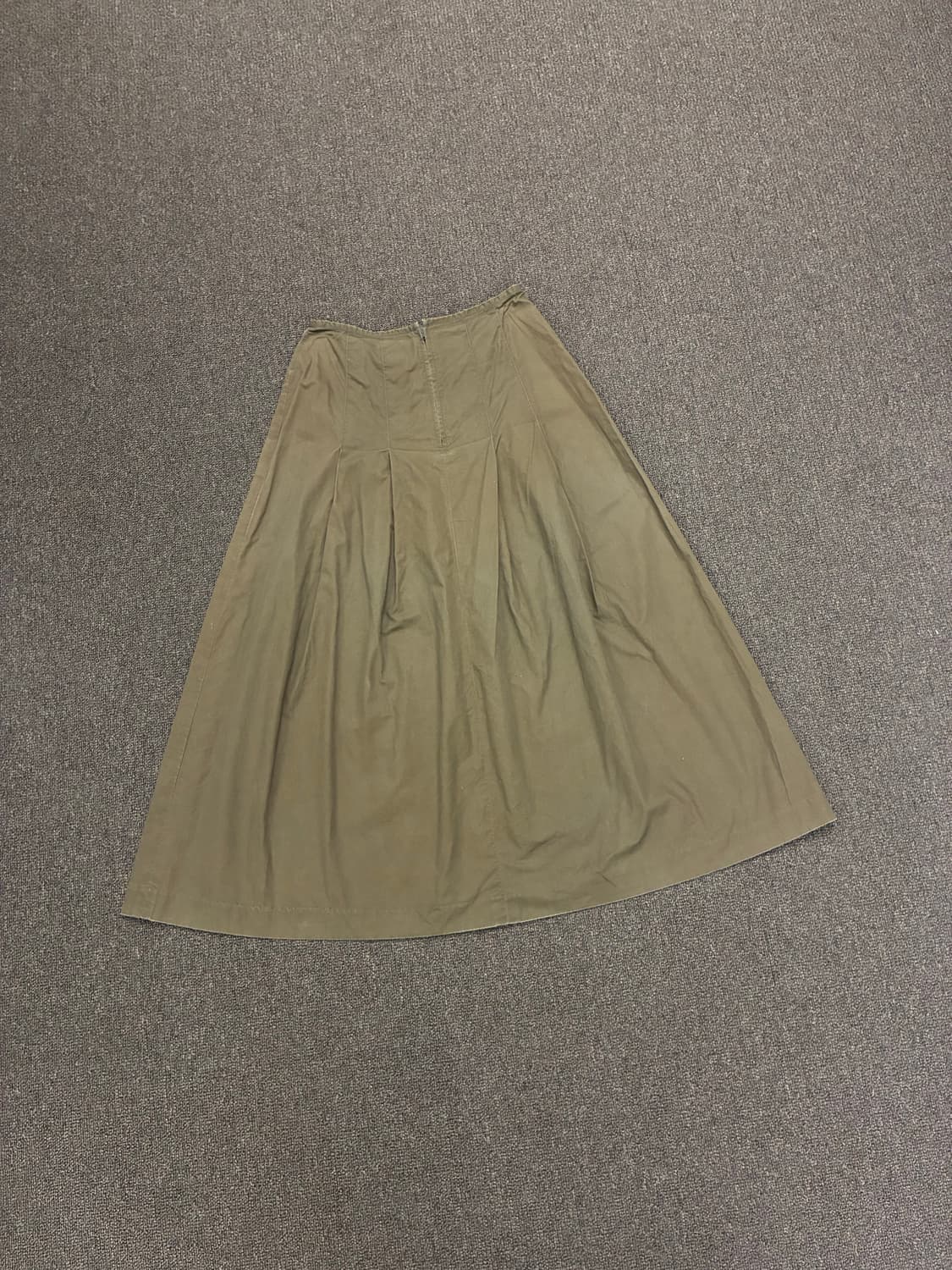 OS)Japanese vintage 여성 브라운 플리츠 롱스커트 상품이미지3
