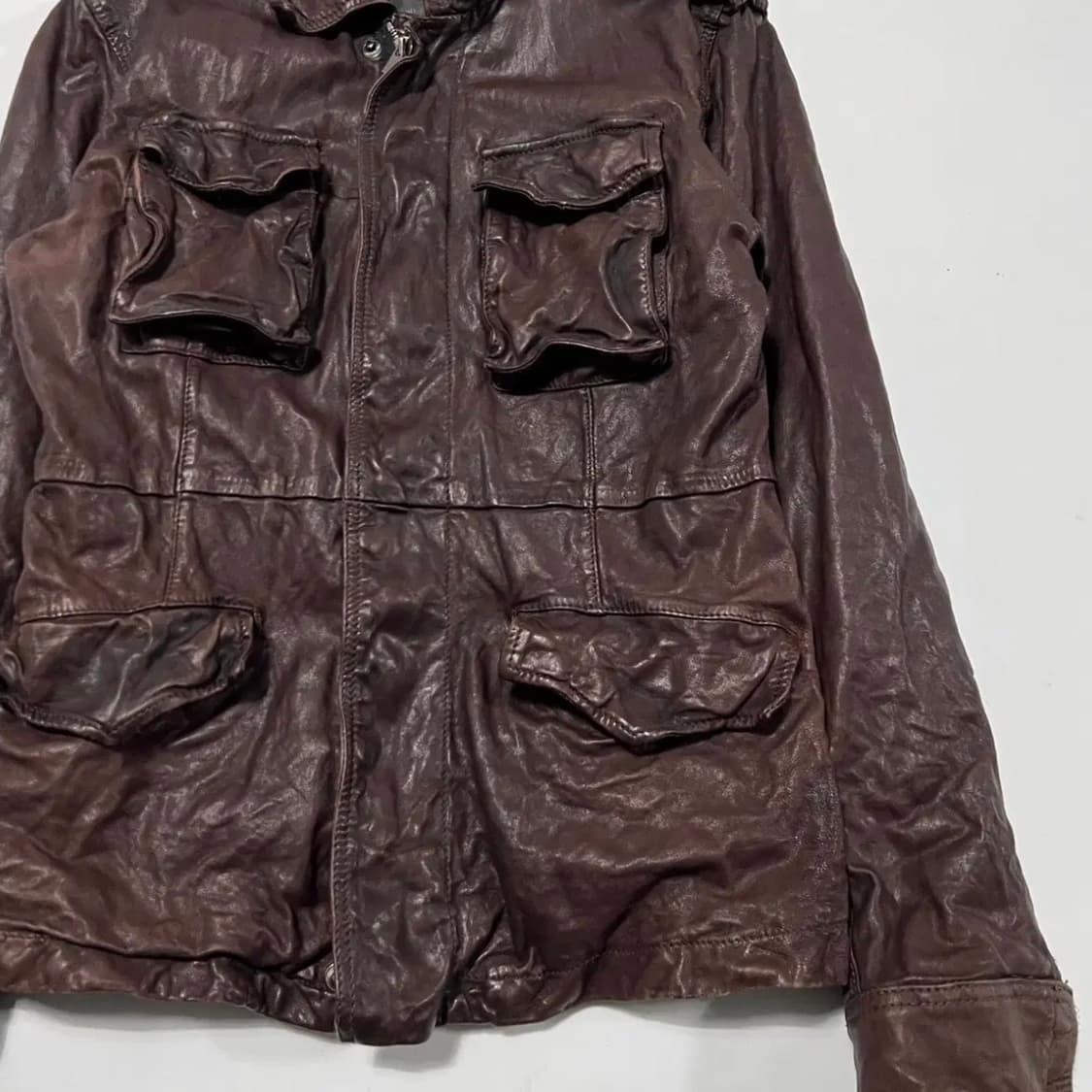 빈티지 디스트레스드 레더자켓 상품이미지3