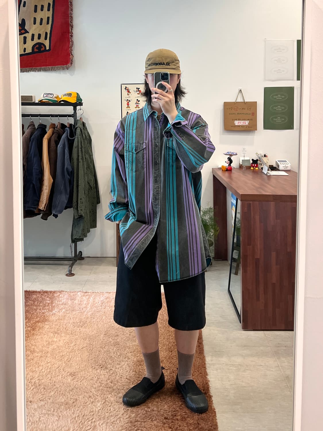 90s Wrangler 랭글러 스트라이프 웨스턴 셔츠 상품이미지2