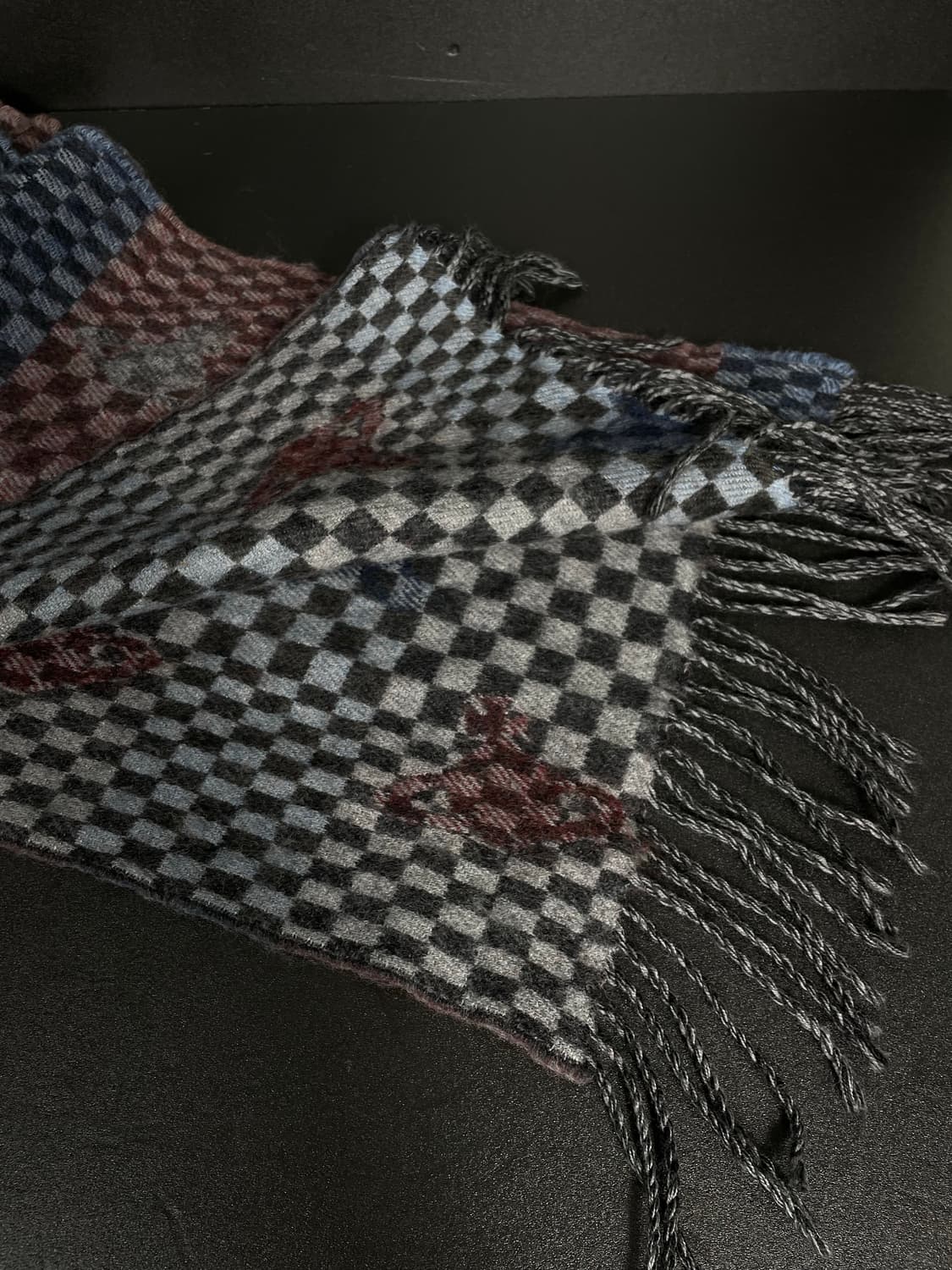 비비안웨스트우드 자수 로고 울 머플러 목도리 상품이미지4