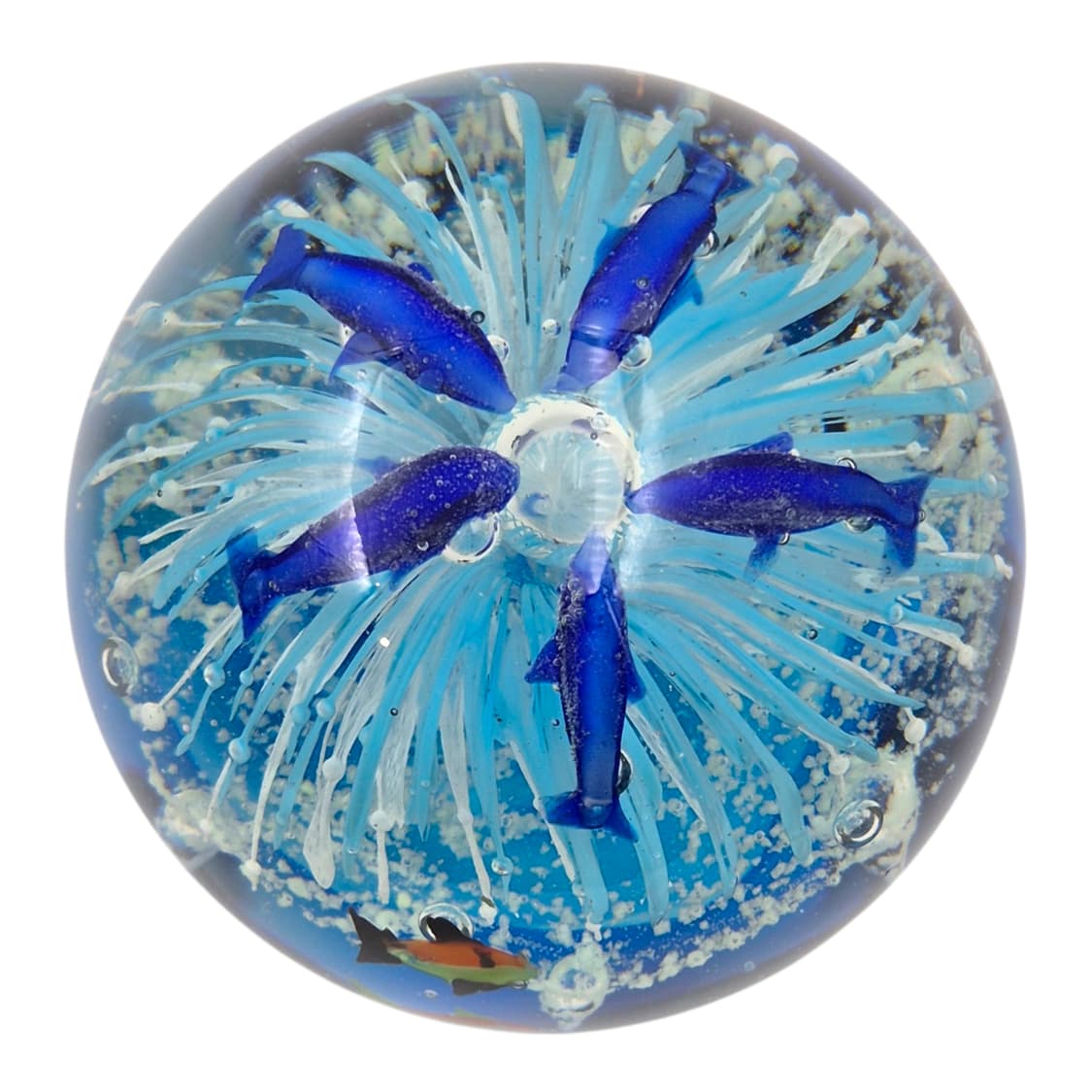 90s 핸드블로운 행운 물고기 수초 대형 수정구 1p 상품이미지4