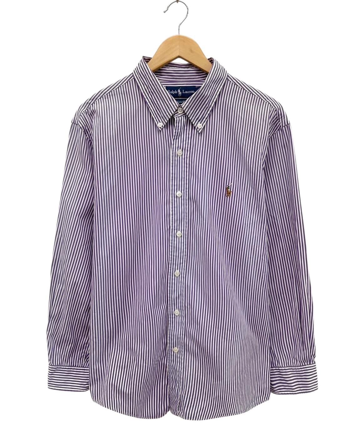 00s 폴로 스트라이프 셔츠 화이트&퍼플 (2XL) 상품이미지1