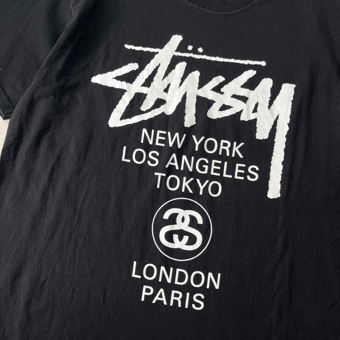 105 스투시 월드투어 블랙 반팔 티셔츠 상품이미지3