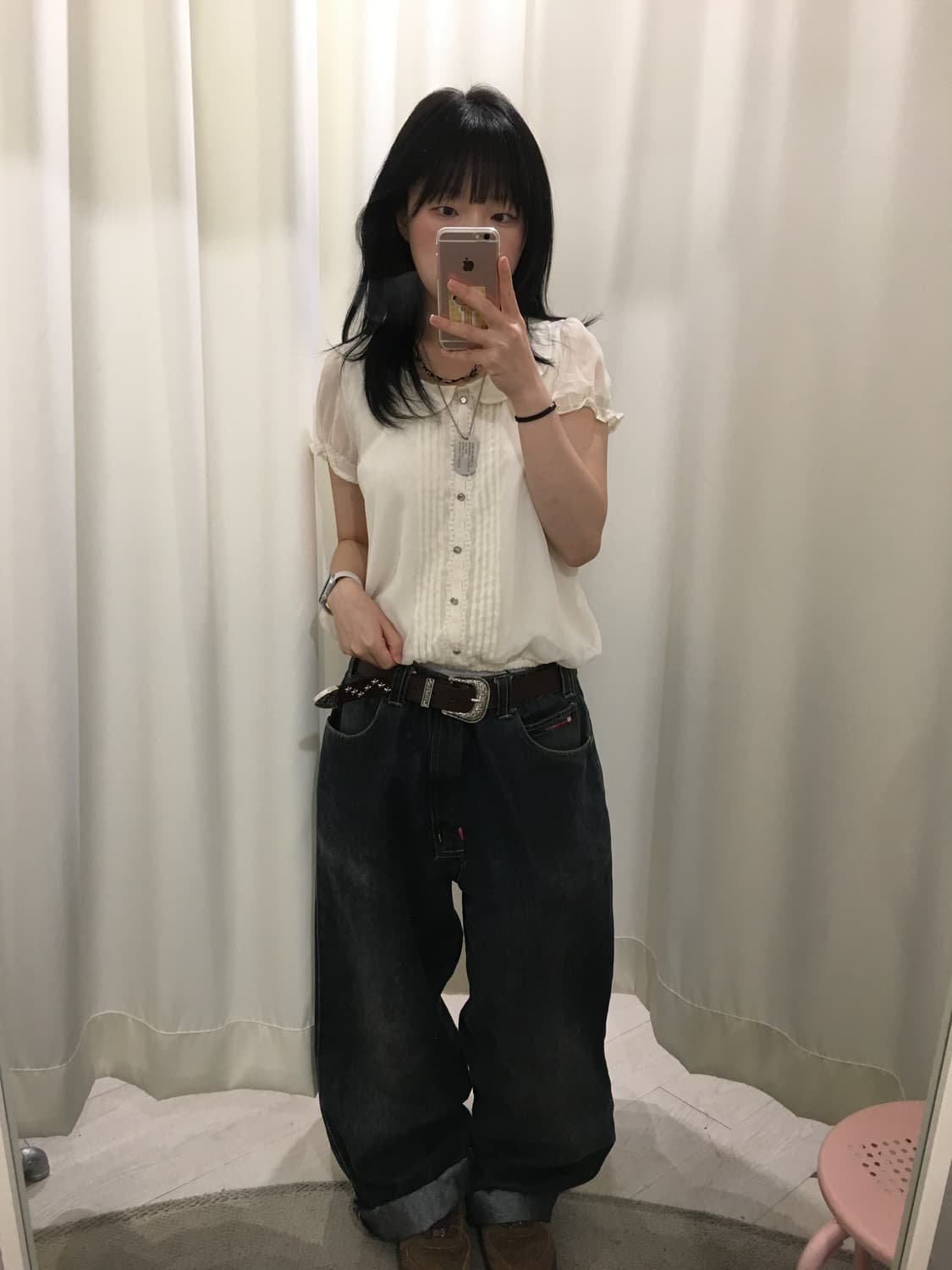 둥카라 레이스 블라우스 상품이미지3