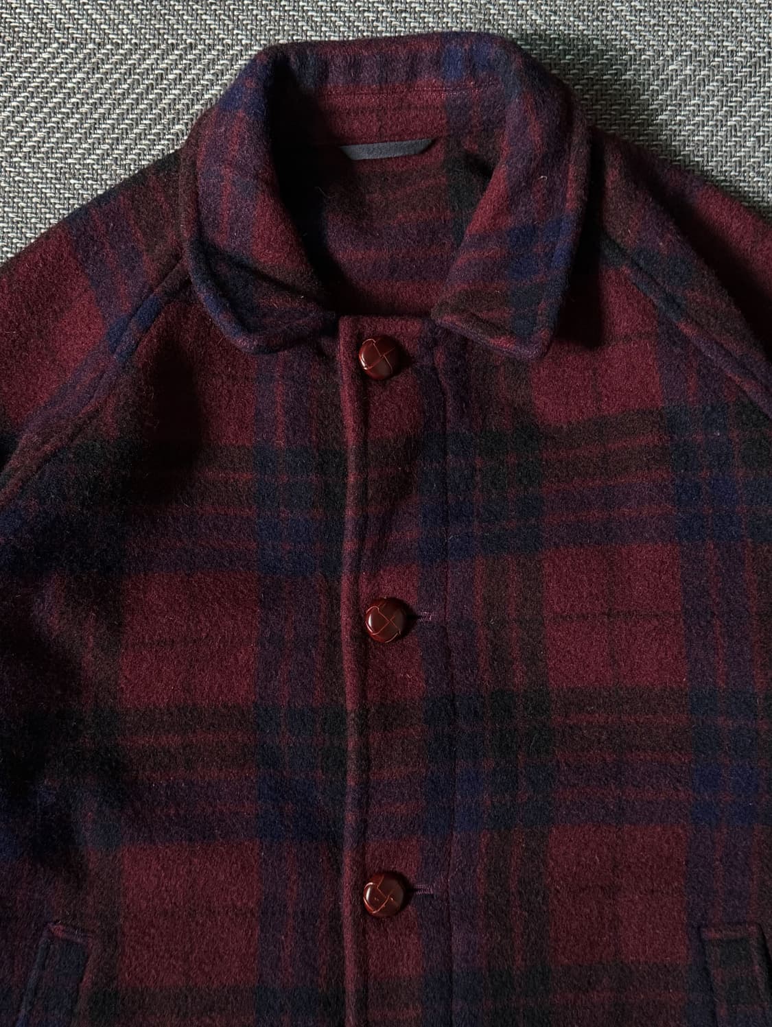 90s J.PRESS 제이프레스 울 체크 코트 (105-108) 상품이미지2