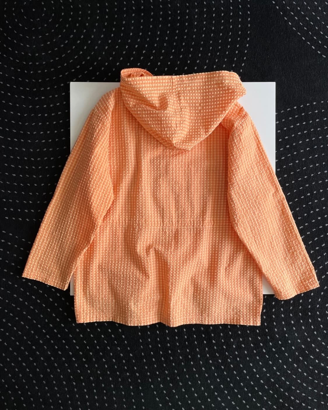 embossing check hood jacket 상품이미지9