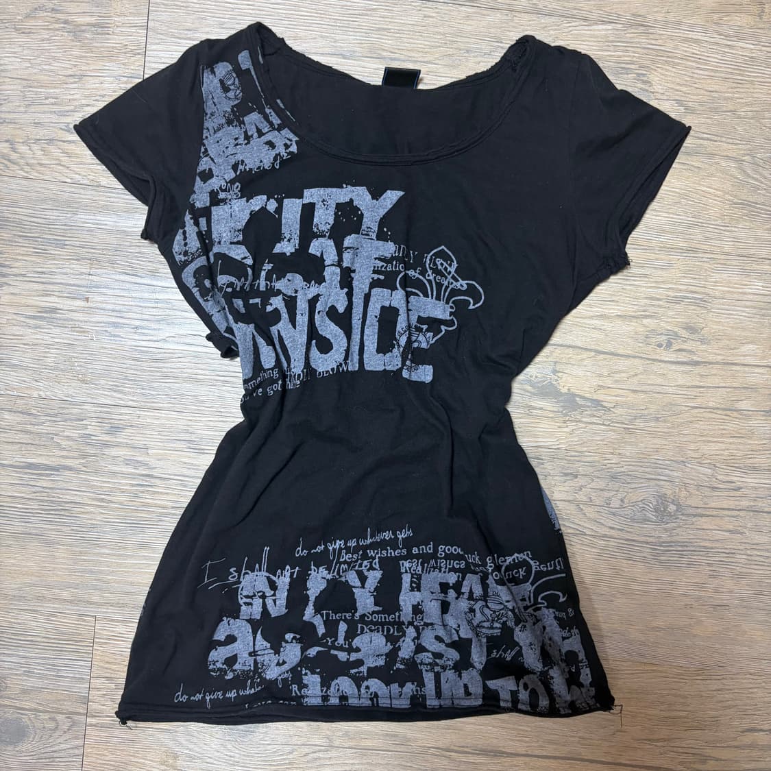 오늘만)레이어룸 스파이더 거미줄 반팔티셔츠 펑크 갸루 그런지 상품이미지4