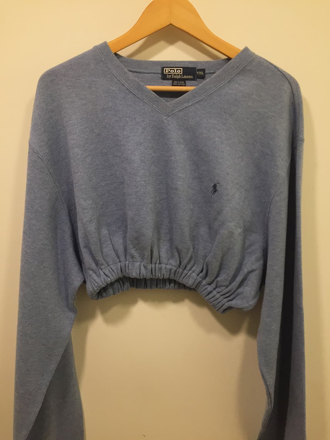 여성 폴로 V넥 크롭맨투맨 100 상품이미지2