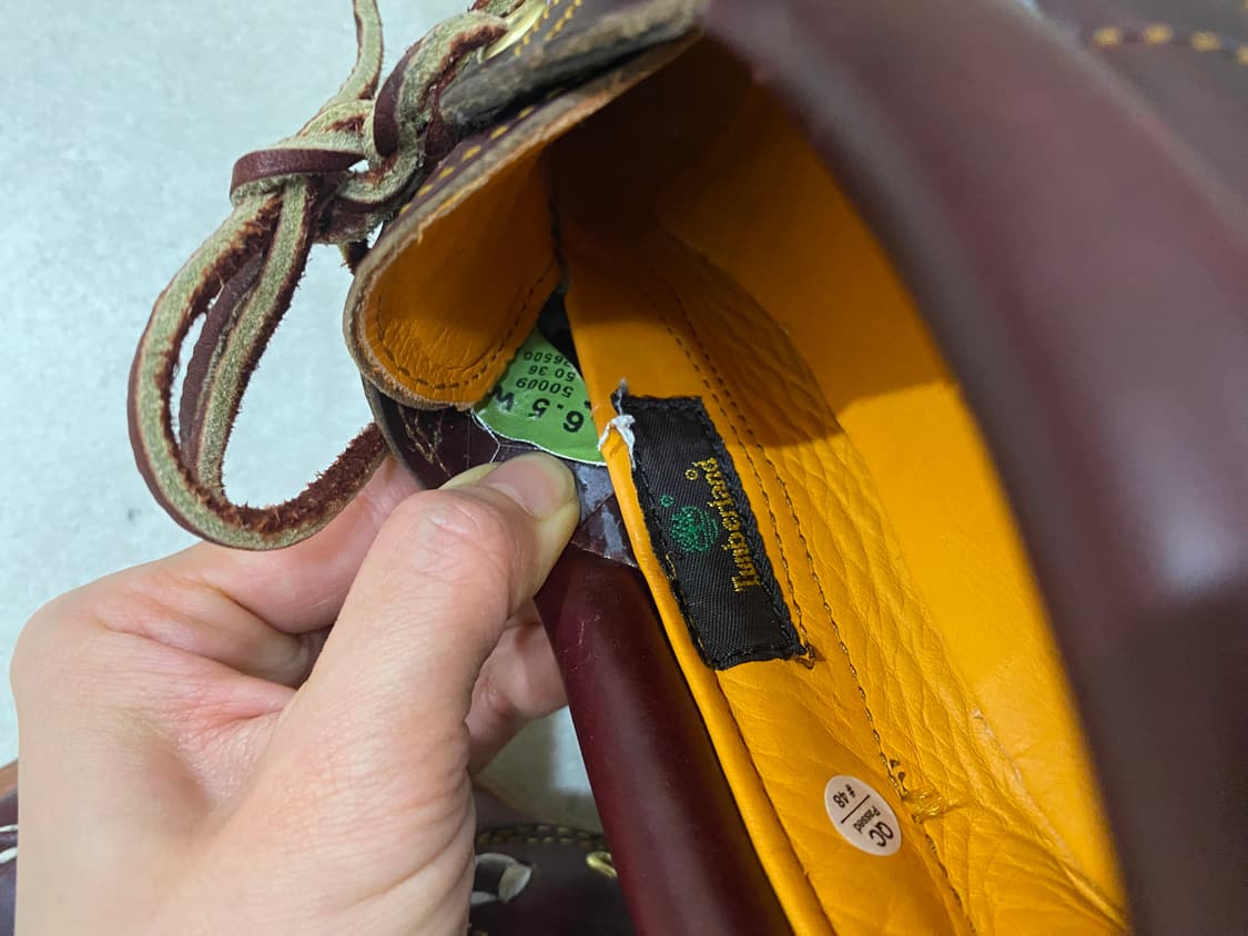 팀버랜드 3아이 보트슈즈 버건디 6.5 상품이미지6