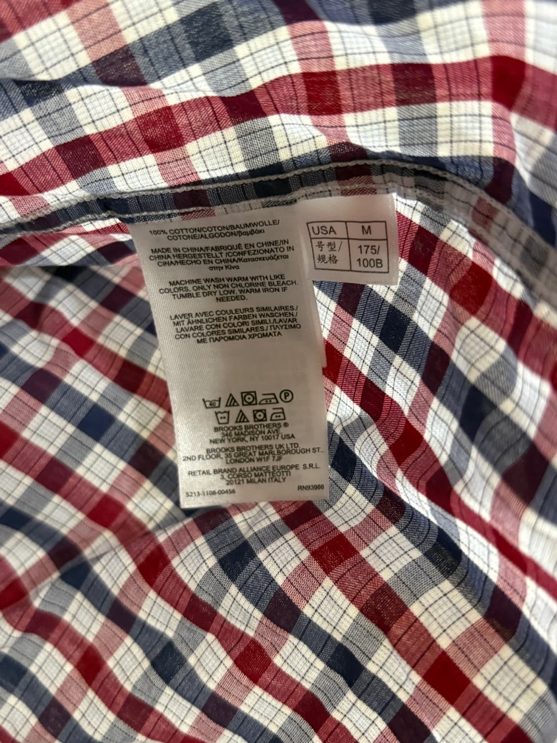 브룩스브라더스 체크 셔츠 상품이미지2