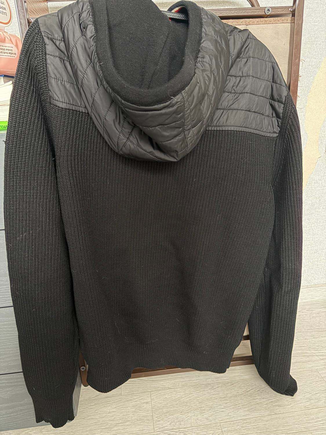 몽클레어 니트 패딩 후드 집업 상품이미지3