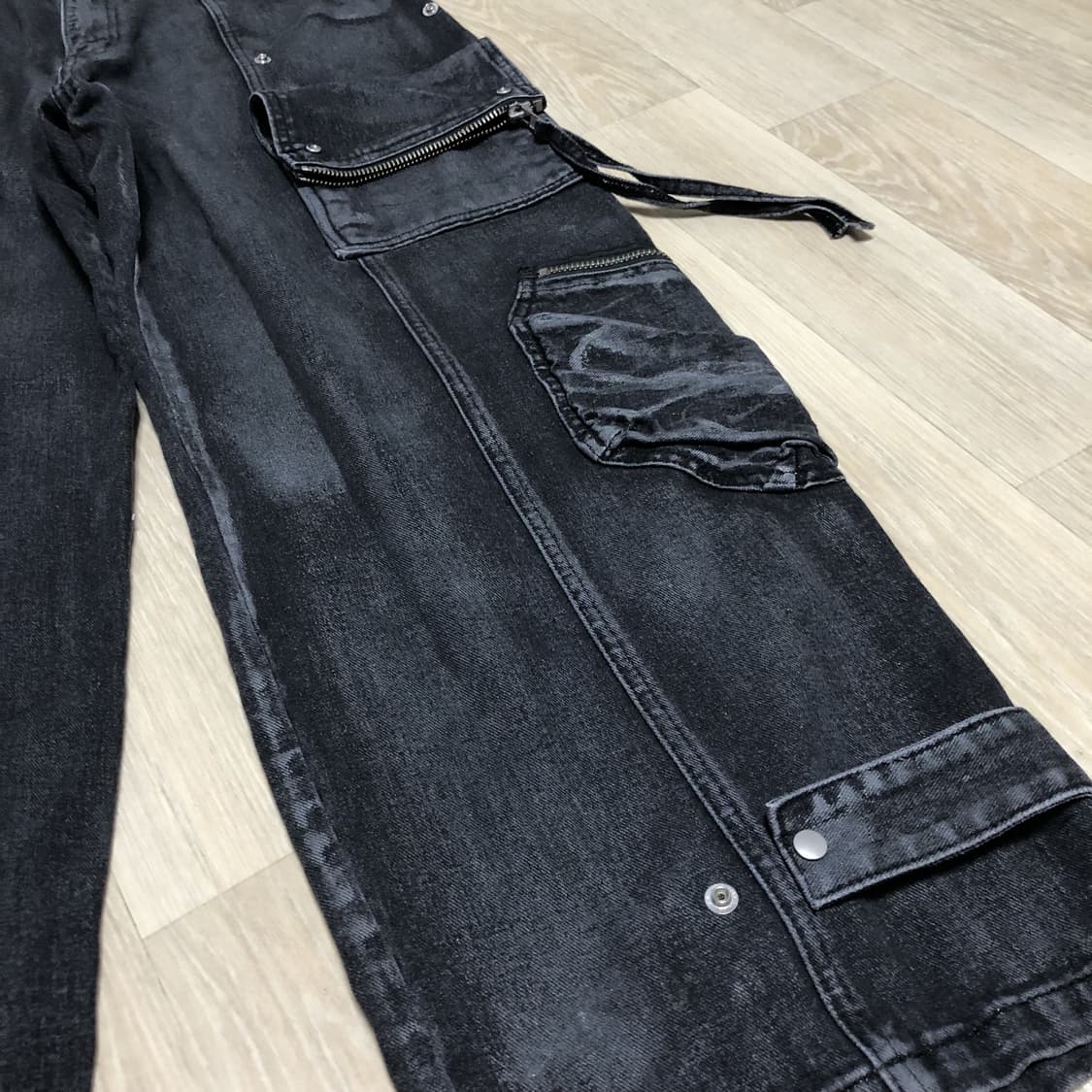 (29) 디앤에스알 DNSR 투페이스 멀티 카고 팬츠 블랙 상품이미지2