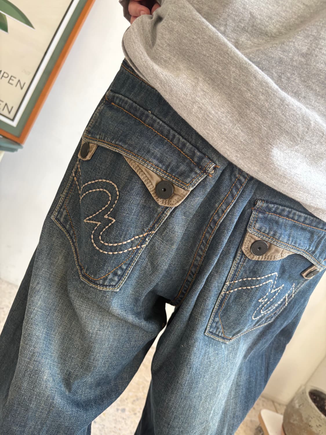 90s’빈티지 자수 힙합팬츠 상품이미지5