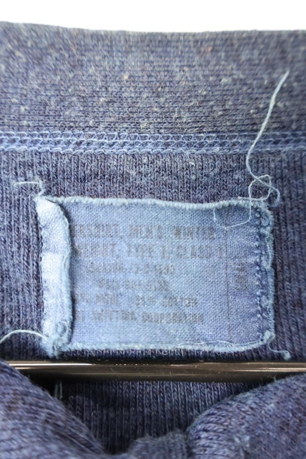 JPN Navy Henley Long Sleeve T-Shirt 상품이미지5