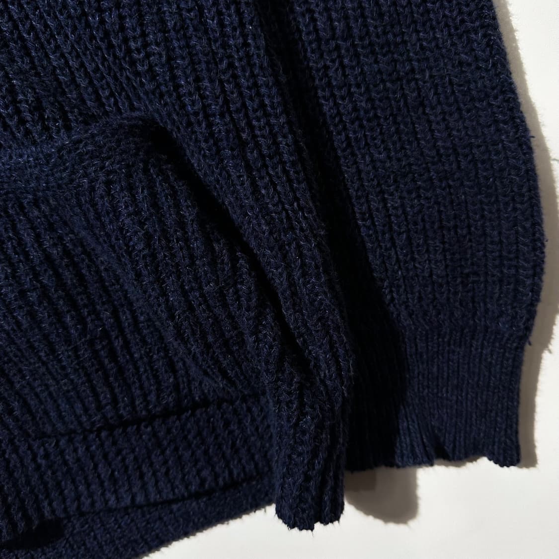 폴로 랄프로렌 린넨 코튼 숄카라 니트 가디건 네이비 상품이미지5