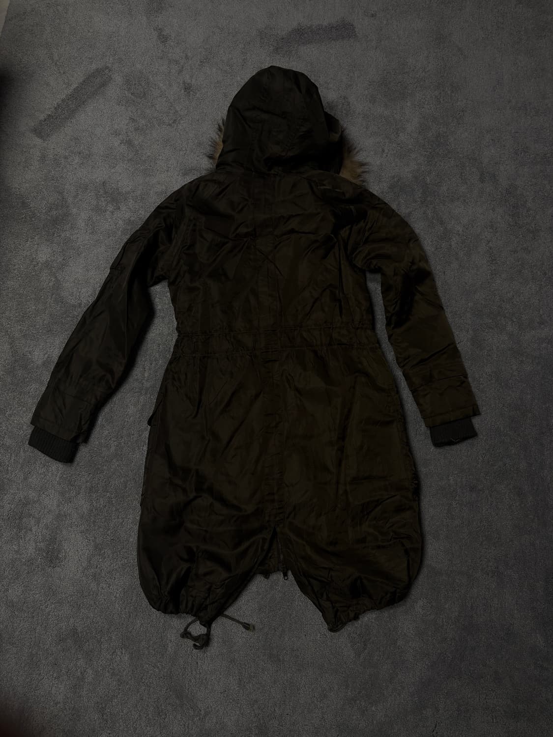 Vintage 00's punk fishtail fur hood  상품이미지4