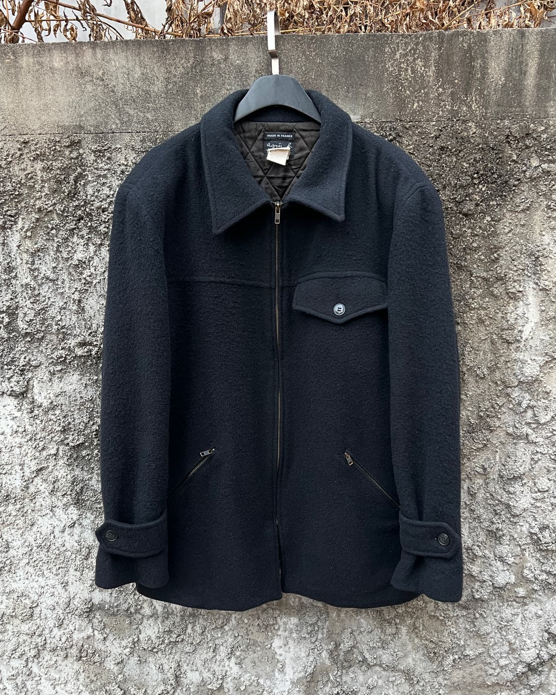 [XL] 90s 아네스베 옴므 울 하프 코트 상품이미지2