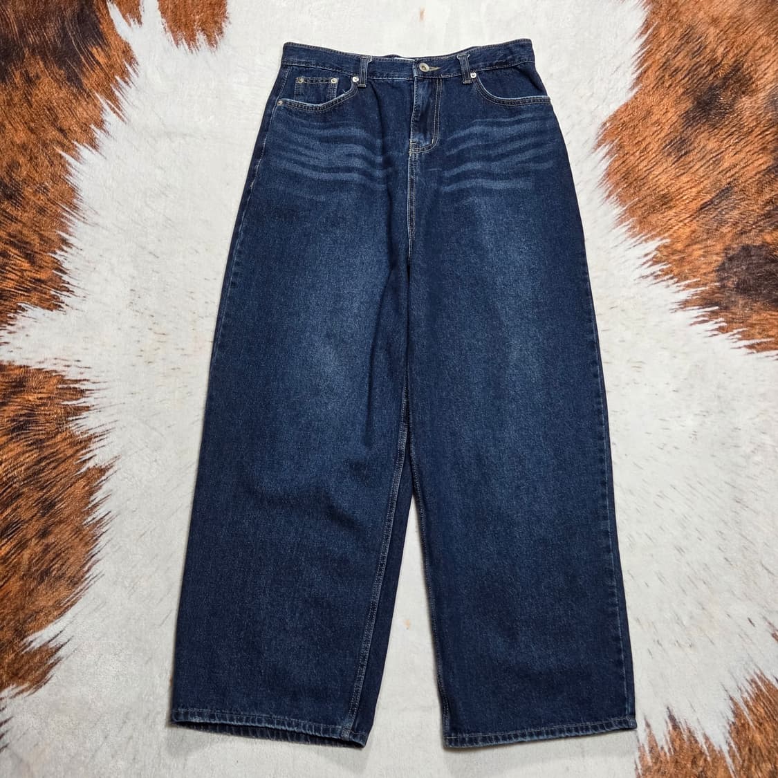빈티지 신치백 진청 와이드 데님팬츠 상품이미지4