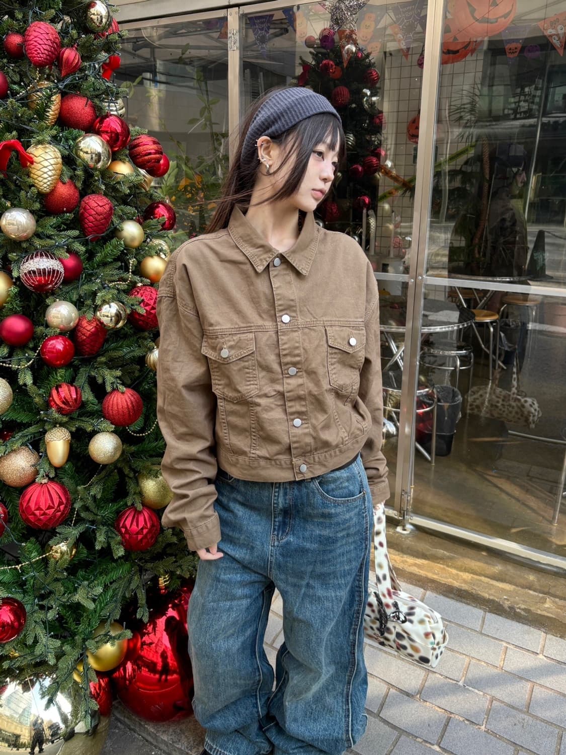 *Pre order [unisex] 시티 워크 빈티지 크롭 자켓(2co) 상품이미지3