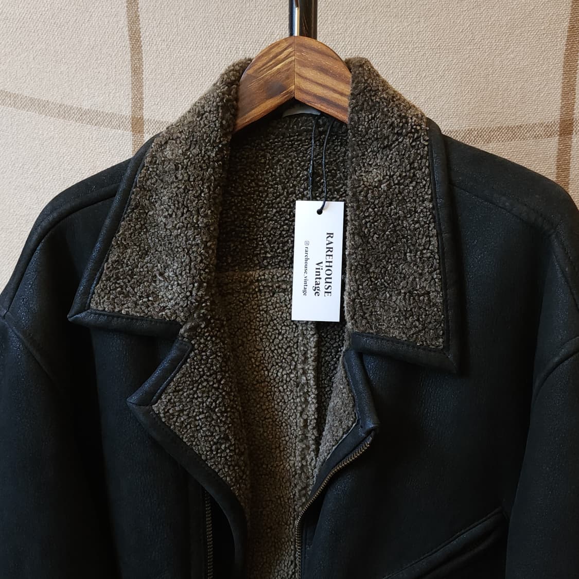 90s 빈티지 무스탕 이태리 바이커 무스탕 무톤 자켓 105 상품이미지3