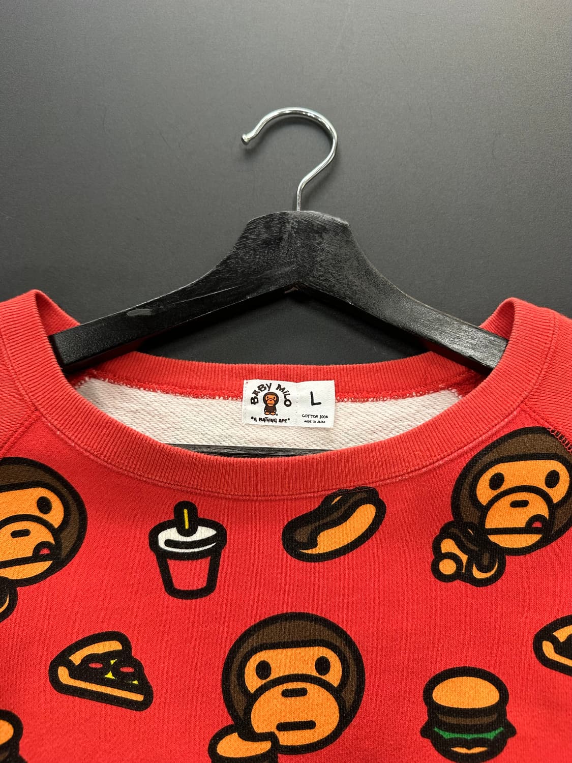 베이프 베이비마일로 정크푸드 크루넥 맨투맨 상품이미지6