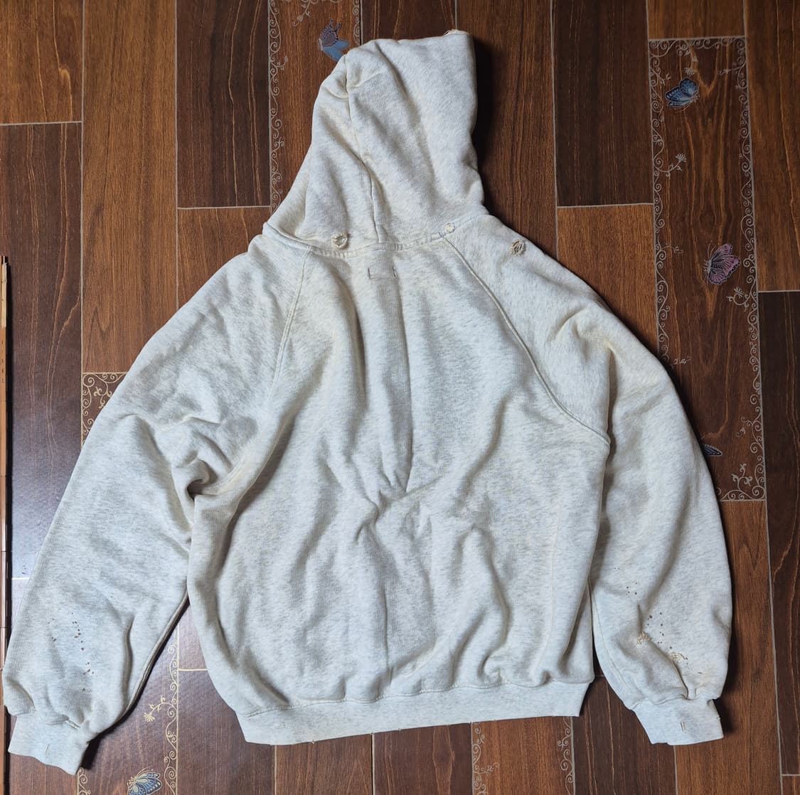 [3]비헤비어 디스트레스드 글로브 풀집 파카 더스트오트밀 상품이미지2